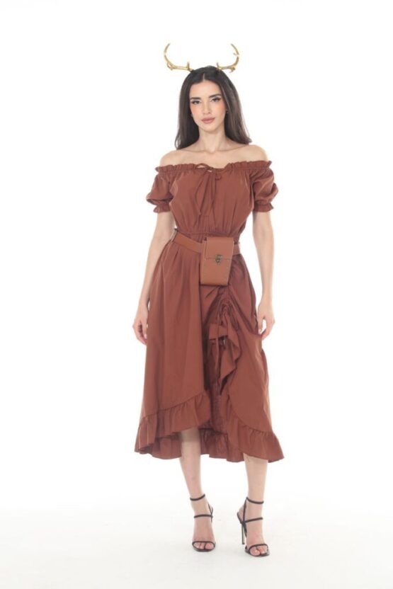 2337 - Cotton chemise ruche dress - Image 7