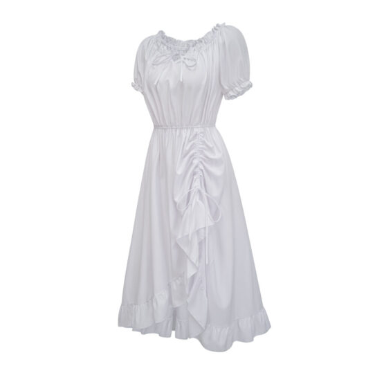 2337 - Cotton chemise ruche dress - Image 4