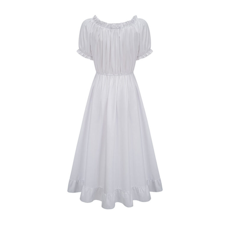 2337 - Cotton chemise ruche dress - Image 4