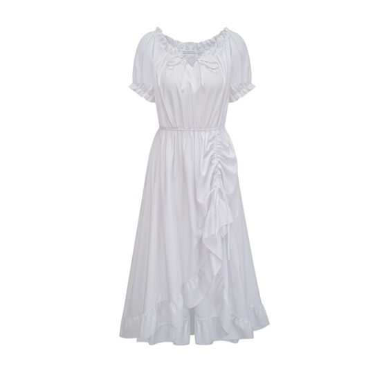 2337 - Cotton chemise ruche dress - Image 6