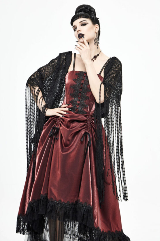 CA023 - Lace Shawl w/ fringes - Image 4