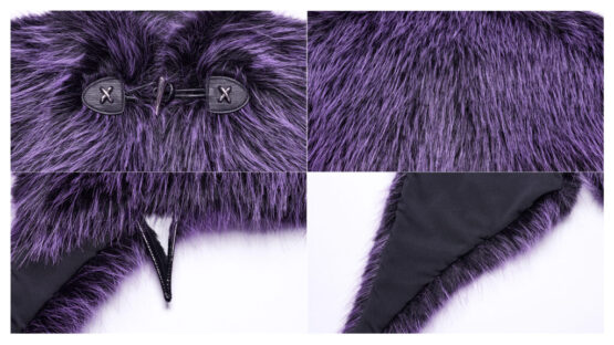 OS749 - Gradient devil shawl-Black/Violet - Image 2
