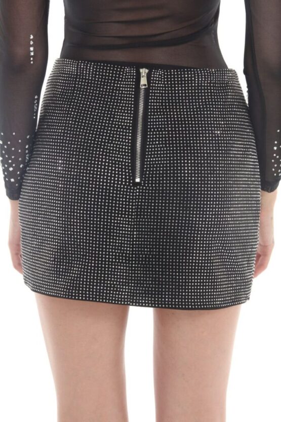 7556 - Rhinestone asymmetrical skirt - Image 4