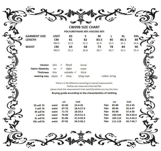 CW098 - Industrial grommet lace-up high-low corset - Image 9