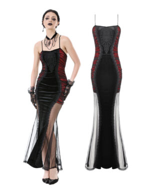 DW1078 - Blood lace siren bodycon dress
