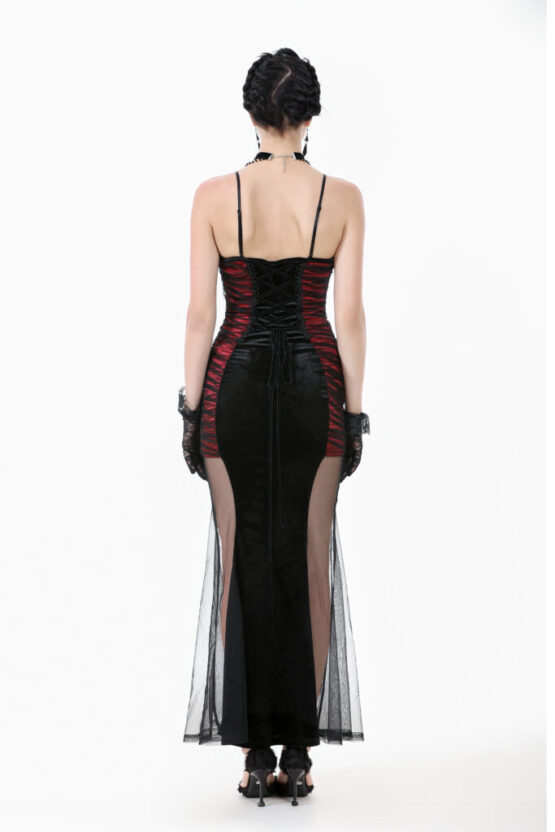 DW1078 - Blood lace siren bodycon dress - Image 2