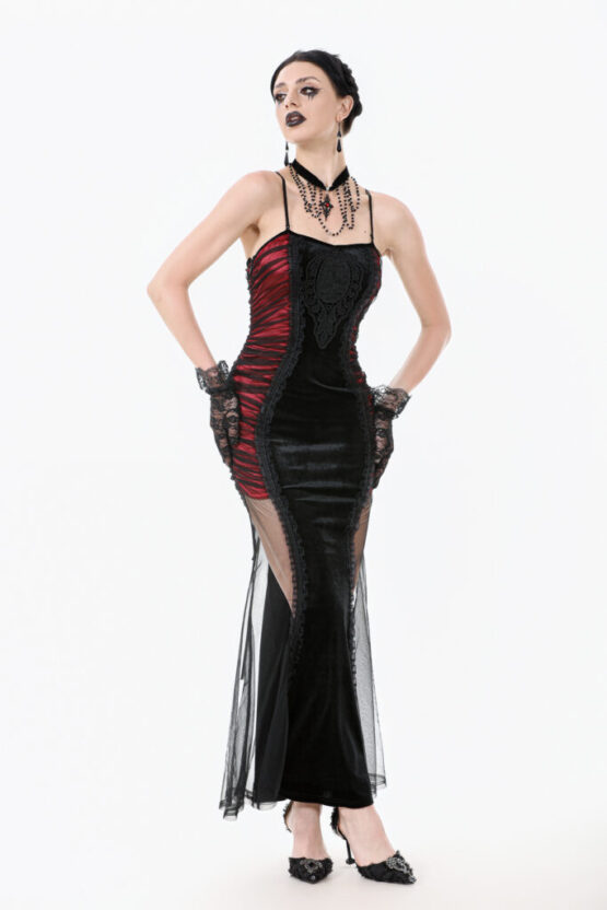 DW1078 - Blood lace siren bodycon dress - Image 6