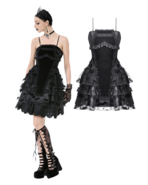 DW1088 - Gothic bat coffin Lolita dress