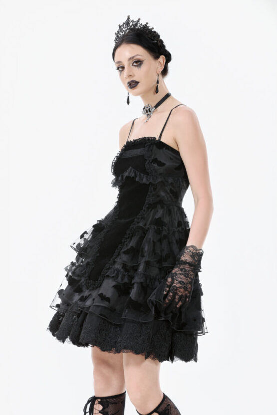 DW1088 - Gothic bat coffin Lolita dress - Image 5