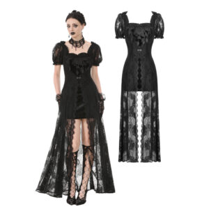 DW998 - Gothic faux two-piece lace dress