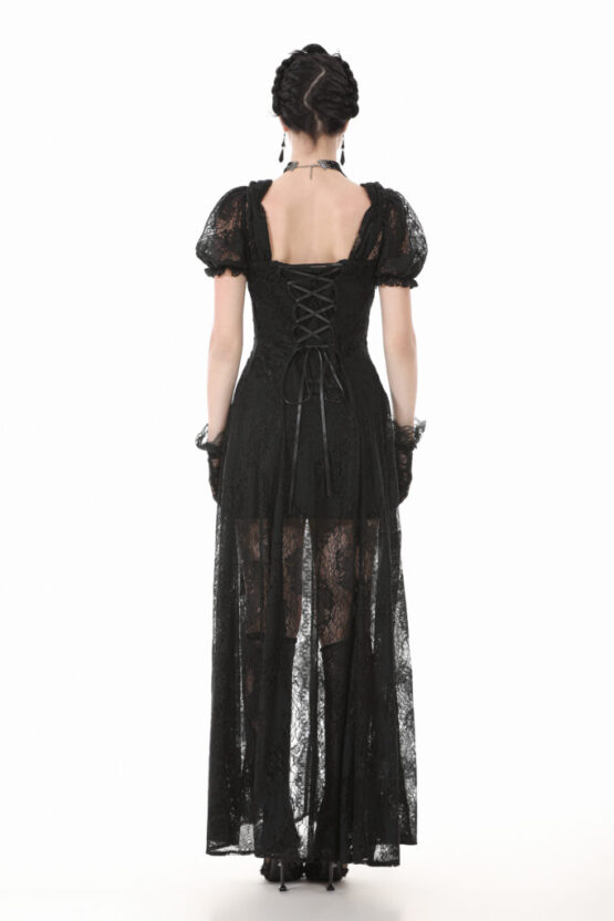 DW998 - Gothic faux two-piece lace dress - Image 2