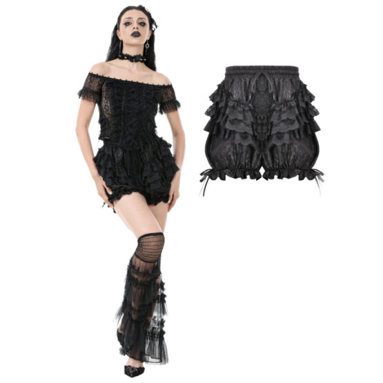 PW135 - Lolita lace-trimmed lantern shorts
