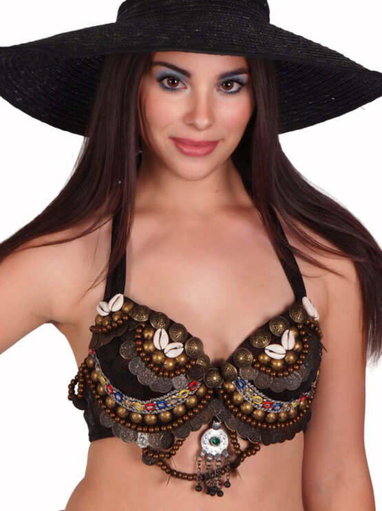 W1715 - Tribal Top with coin swags - Image 2