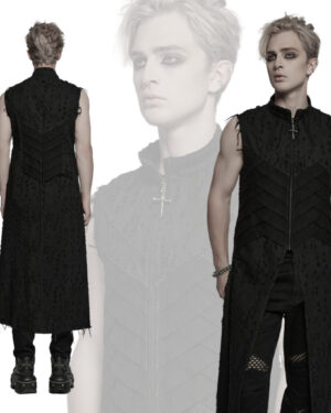 WY1792 - Punk structure long vest-L