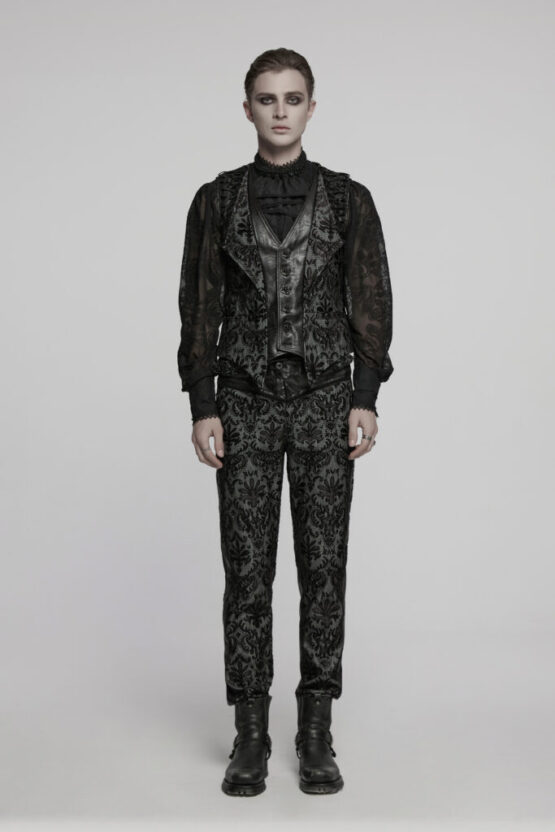 WY1793 - Goth palace embroidered waistcoat-M - Image 3