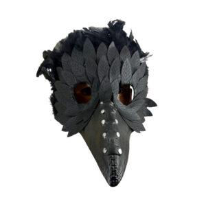 63227 - Plague mask with black feathers..