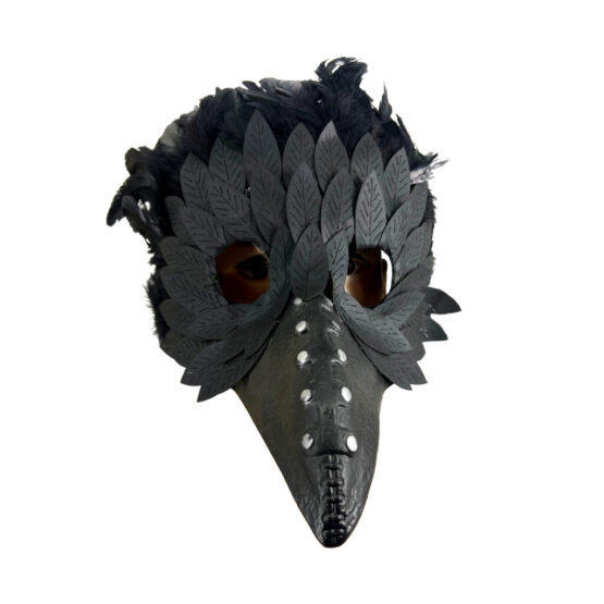 63227 - Plague mask with black feathers..