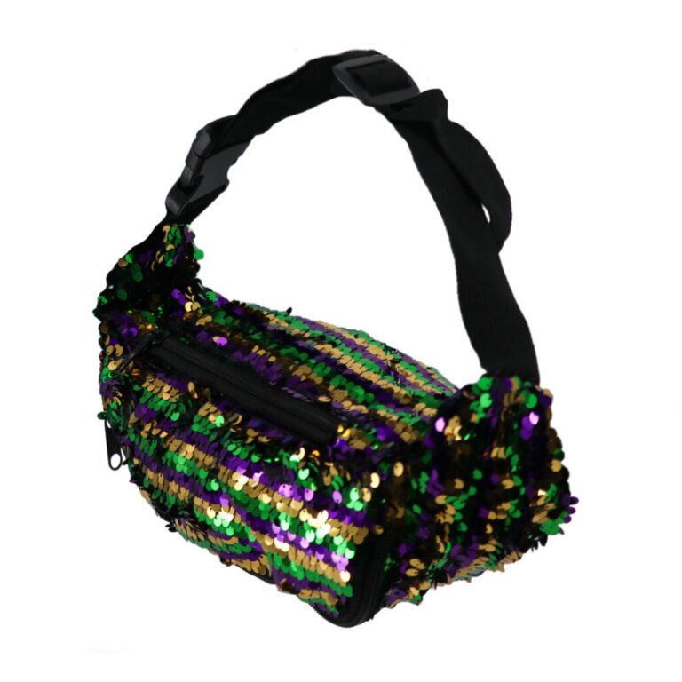 69179 - Mardi Gras Sequins Fanny Pack - Image 2