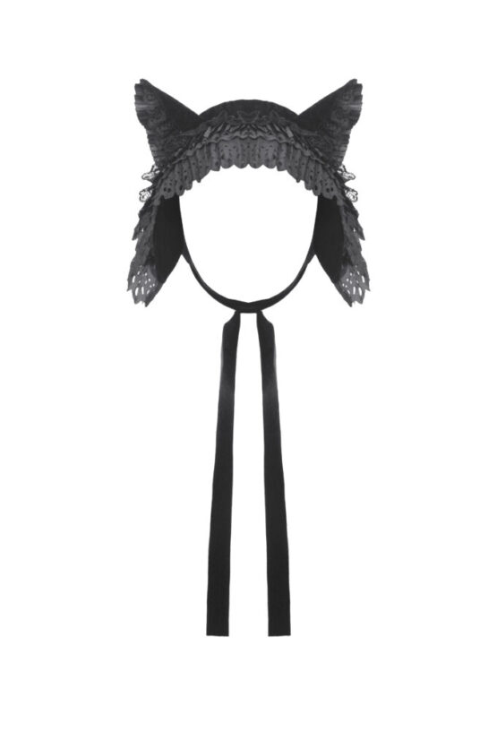 ACP010 - Dark kitty ears bonnet - Image 4