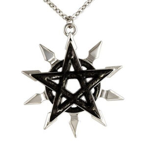 LC1553 - Gothic Pentagram with Spears Necklace