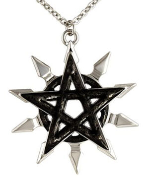 LC1553 - Gothic Pentagram with Spears Necklace