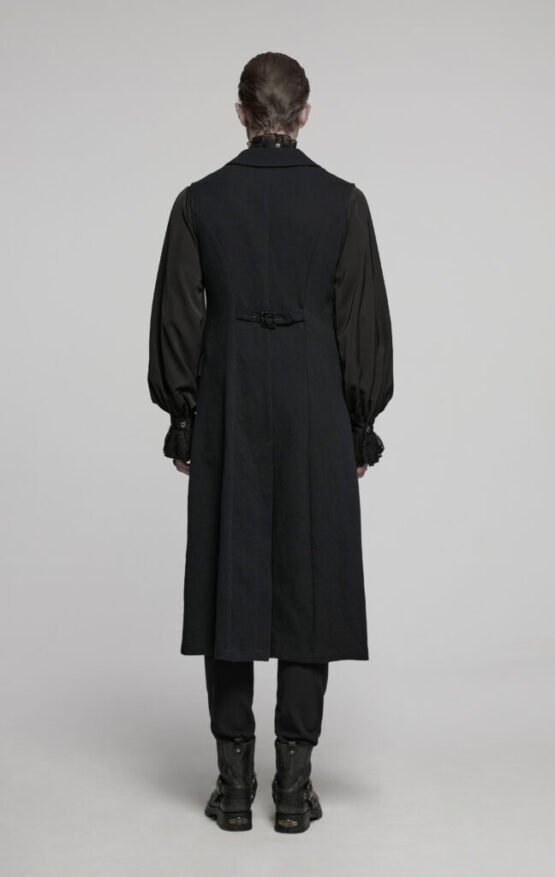 WY1799 - Dark night vampire long vest-M - Image 3