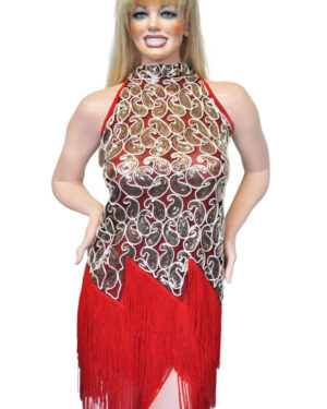 2321 - Salsa Dress Gold/Red - ML