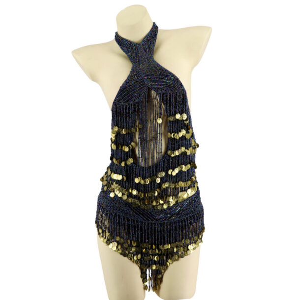 2461 - Coin Halter Top - AB w/Gold coin - Image 2