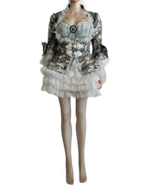 2343 - Victorian lace 3 pc set- 2XL..Jacket, corset, skirt