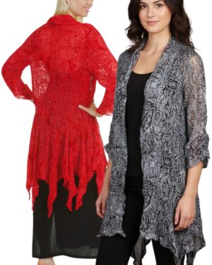 8522 - Crinkle Beaded Duster