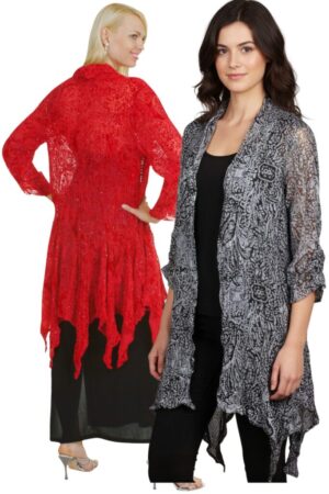 8522 - Crinkle Beaded Duster