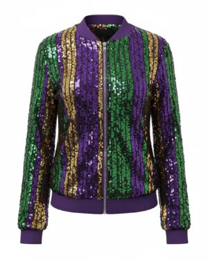 3898 - Mardi-Gras sequin striped jacket