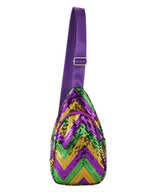 HBG104966 - Mardi-Gras Sling Sequin Bag