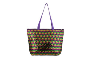 HBG105295 - Mardi-Gras sequin diamond tote bag