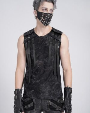 TT292 - Punk camo print tank top