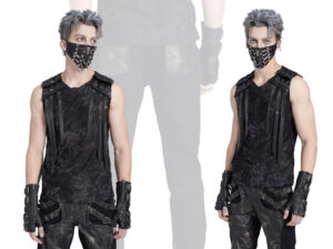 TT292 - Punk camo print tank top