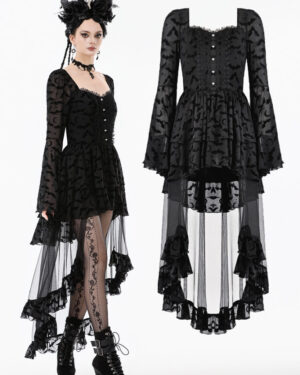 DW1131 - Star & Moon gothic lolita bat hem dress-L
