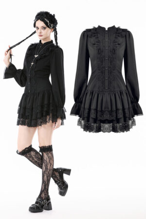 DW1136 - Lolita dark gothic low-waist dress