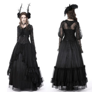 KW264 - Gothic Vintage Maxi Skirt