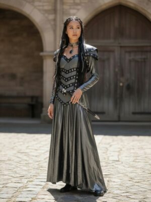 2342 - Knight armor 3 pc set-2XL..Cape, corset, skirt