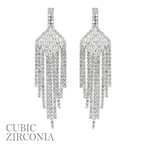 28995 - g cz rs tassel cascade earring