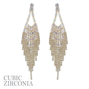 28996 - g cz rs long chandelier ear