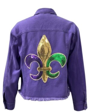 3894 - Fleur-de-Lis sequn patch Jacket
