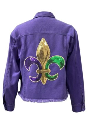 3894 - Fleur-de-Lis sequn patch Jacket