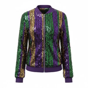 3898 - Mardi-Gras sequin striped jacket