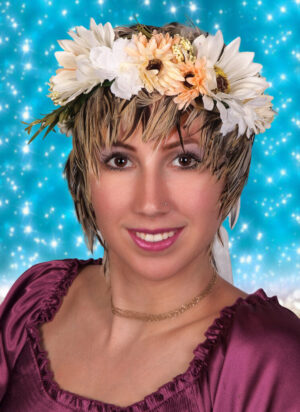 70116 - Goddess floral gold crown