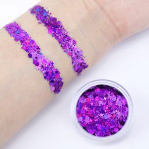 80015 - Gel glitter -  40-50g- Green, Purple