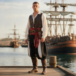 2079 - Pirate cotton multi color trousers