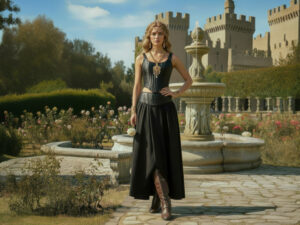 64136 - Satin ribbon corset with panel stitching